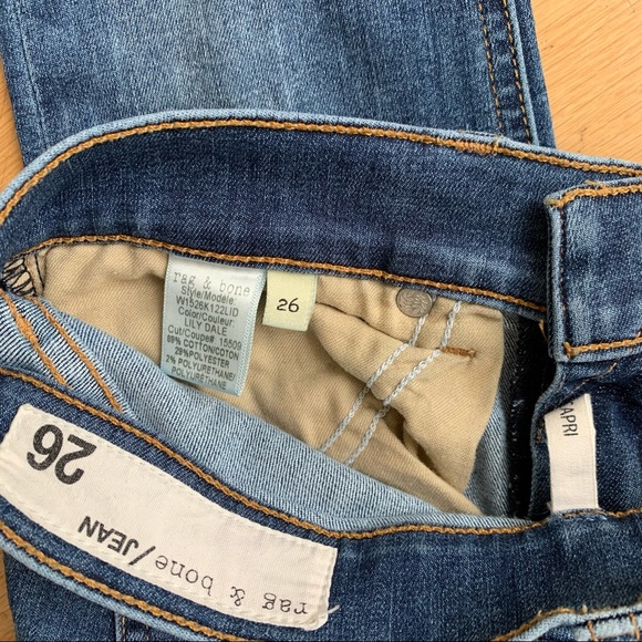 RAG & BONE Capri in Lily Dale wash - Sz 26 - Picture 5 of 11